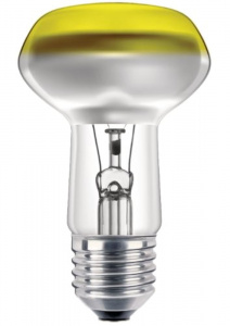 Лампа зеркальная R63 40W 230V E27 жёлтая DECO  