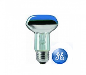 Лампа зеркальная R63 40W 230V E27 синяя GE